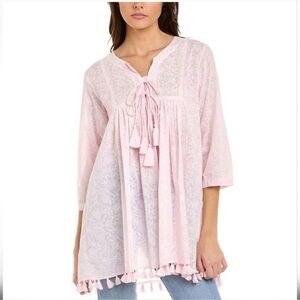 New RO'S GARDEN‎ Seychelles Tunic Amelia Pink NWT Travel Beach Boho Women Small